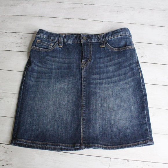 Tommy Hilfiger Women's Straight Denim Blue Jean Skirt Size 4 S - Picture 1 of 5